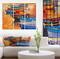 Designart - Wooden Boats in Calm Water - Nautical Painting Print on Wrapped Canvas set